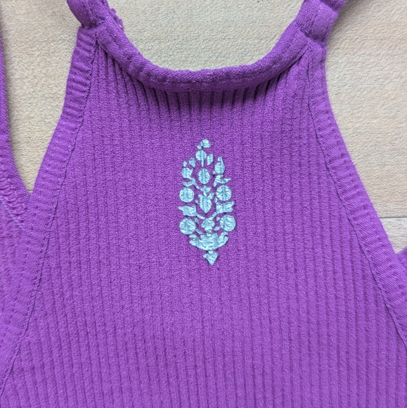 FP Movement by Free People Happiness Runs Crop Rinbed Tank in Purple - Size XS/S - Picture 4 of 7
